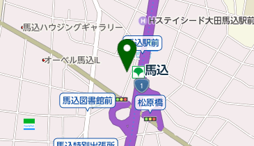 大田こまどり幼稚園の地図画像