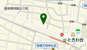 常盤台めぐみ幼稚園の地図画像