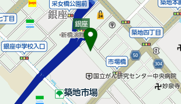 築地保育園の地図画像