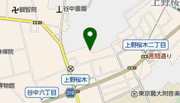 谷中保育園の地図画像