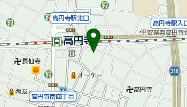 高円寺南保育園の地図画像