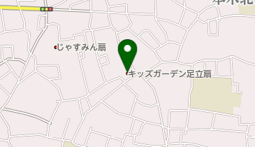 キッズガーデン足立扇の地図画像