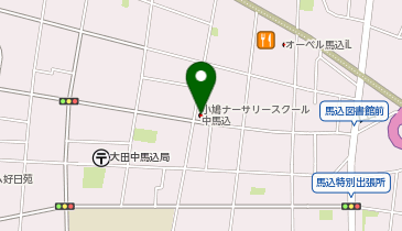 小鳩ナーサリースクール中馬込の地図画像