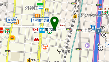 ほっぺるランド外神田の地図画像