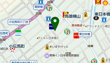 ほっぺるランド東日本橋の地図画像