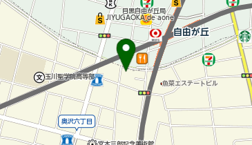 早稲田塾自由が丘校の地図画像