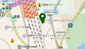 新宿タカシマヤの地図画像