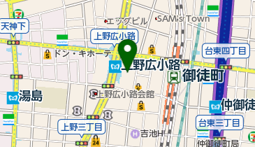 松坂屋上野店の地図画像