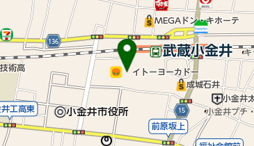イトーヨーカドー武蔵小金井店の地図画像