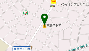 東急ストア上池台店の地図画像