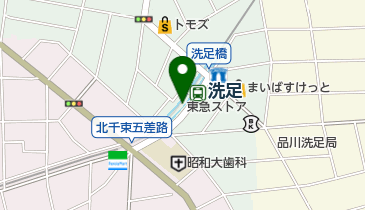 東急ストア洗足店の地図画像