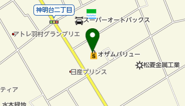 オザムバリュー羽村店の地図画像