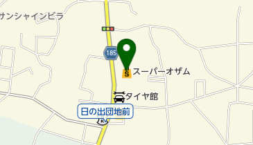 スーパーオザム日の出店の地図画像