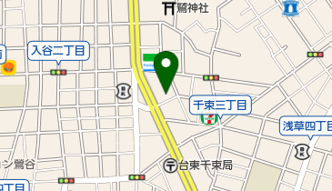 肉のハナマサ千束店の地図画像