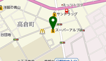 スーパーアルプス高倉店の地図画像