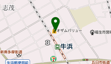 オザムバリュー牛浜店の地図画像