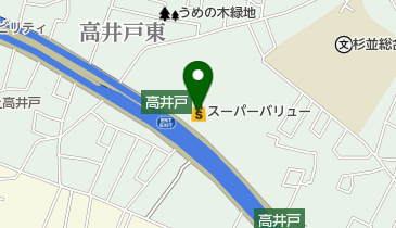 スーパーバリュー杉並高井戸店の地図画像