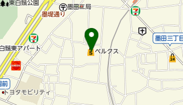 ベルクス墨田店の地図画像