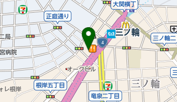 ワイズマート三ノ輪店の地図画像