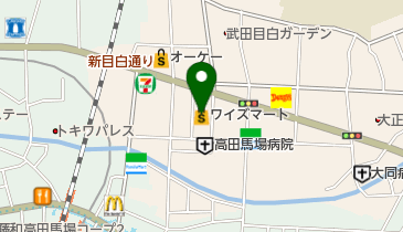 ワイズマート高田馬場店の地図画像