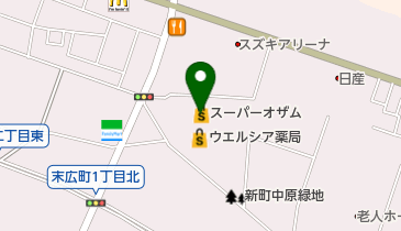 スーパーオザムラーレ青梅新町店の地図画像