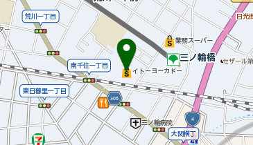 ヨークフーズ三ノ輪店の地図画像