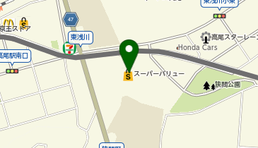 スーパーバリュー八王子高尾店の地図画像