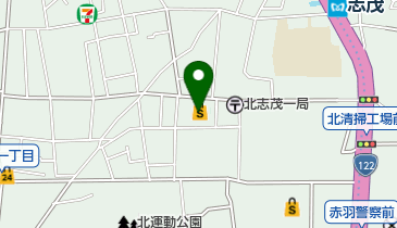 スーパーバリュー志茂店の地図画像