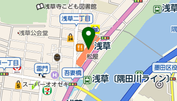 ココカラファイン松屋浅草店の地図画像