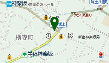 ココカラファイン神楽坂上店の地図画像