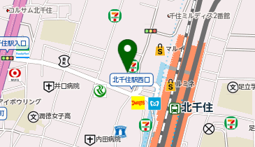 ココカラファイン北千住西口駅前店の地図画像