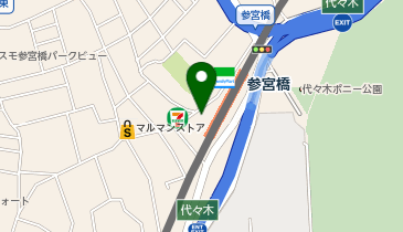 ココカラファイン参宮橋店の地図画像