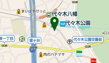 ココカラファイン代々木八幡店の地図画像
