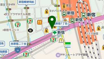 マツモトキヨシ新宿南口店の地図画像