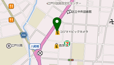 コジマドラッグ江戸川店の地図画像