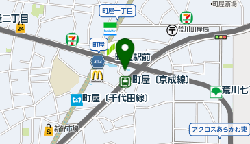 マツモトキヨシ町屋駅前店の地図画像