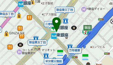 マツモトキヨシ東銀座店の地図画像
