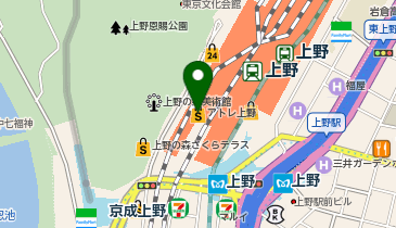 アトレ上野の地図画像