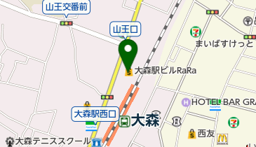大森駅ビルRaRaの地図画像