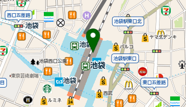 ユニクロJR池袋駅中央1改札内店の地図画像