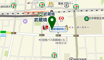ジーユーイトーヨーカドー武蔵境店の地図画像