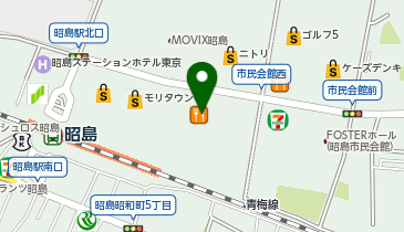 ジーユー昭島モリタウン店の地図画像