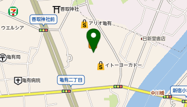 ジーユーアリオ亀有店の地図画像