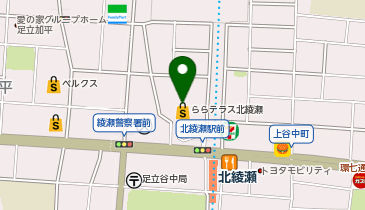 ジーユーららテラス北綾瀬店の地図画像