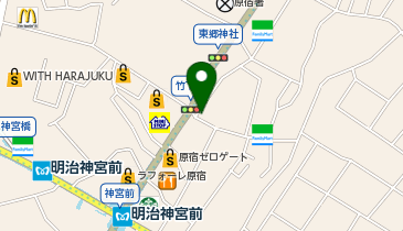 ムラサキスポーツ原宿明治通り店の地図画像