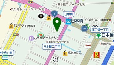 本間ゴルフ日本橋店の地図画像