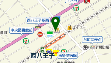 くまざわ書店西八王子店の地図画像