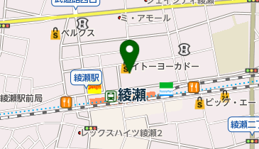 くまざわ書店イトーヨーカドー綾瀬店の地図画像