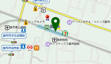 くまざわ書店調布店の地図画像