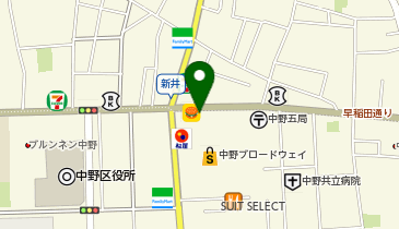 ダイソー中野早稲田通店の地図画像
